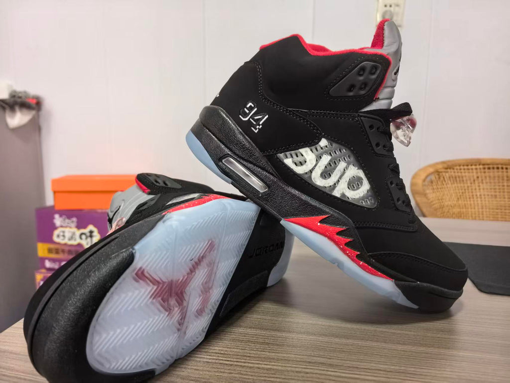 Air Jordan 5 Black/Red | Crimson Counterpoint