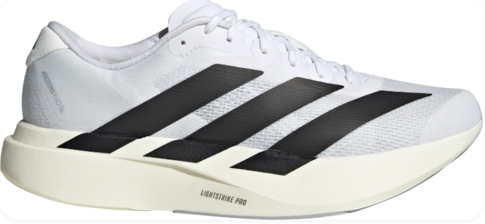 adidas Adizero EVO SL Men's White Running Shoes | Clean Cadence