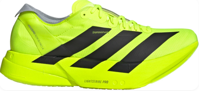 adidas Adizero Adios Pro 4 Men's Yellow Running Shoes | Solar Resolve