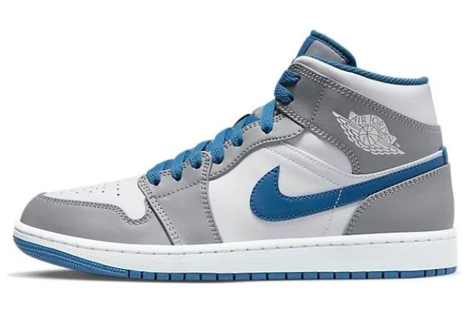 Air Jordan 1 Mid 'Cement Grey True Blue' | Concrete Cadence DQ8426-014