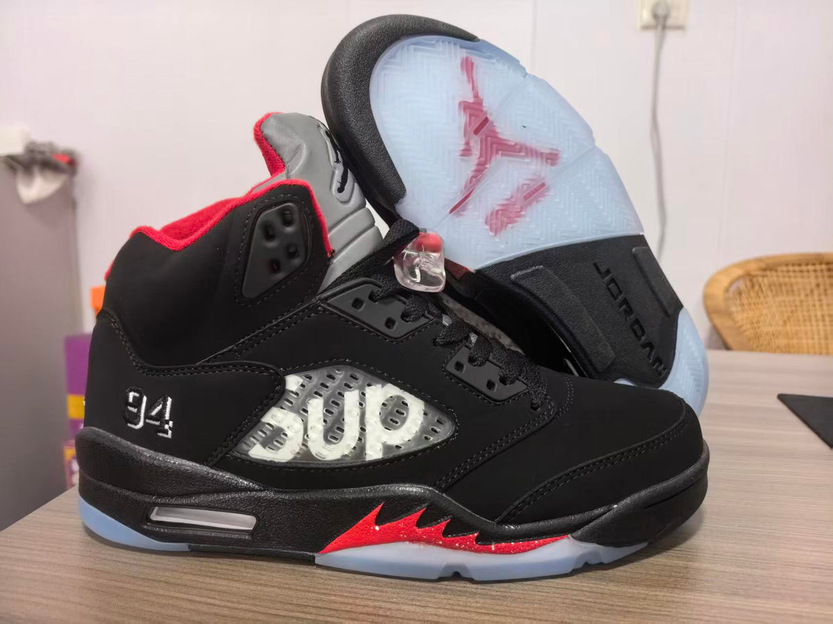 Air Jordan 5 Black/Red | Crimson Counterpoint