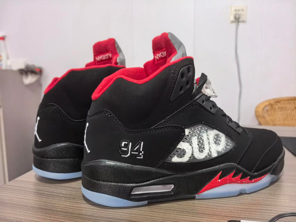 Air Jordan 5 Black/Red | Crimson Counterpoint