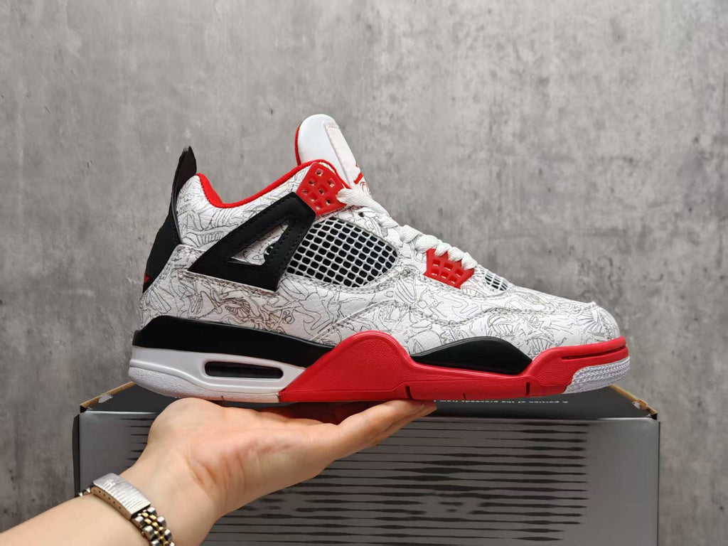 Air Jordan 4 White Laser | Prism Script