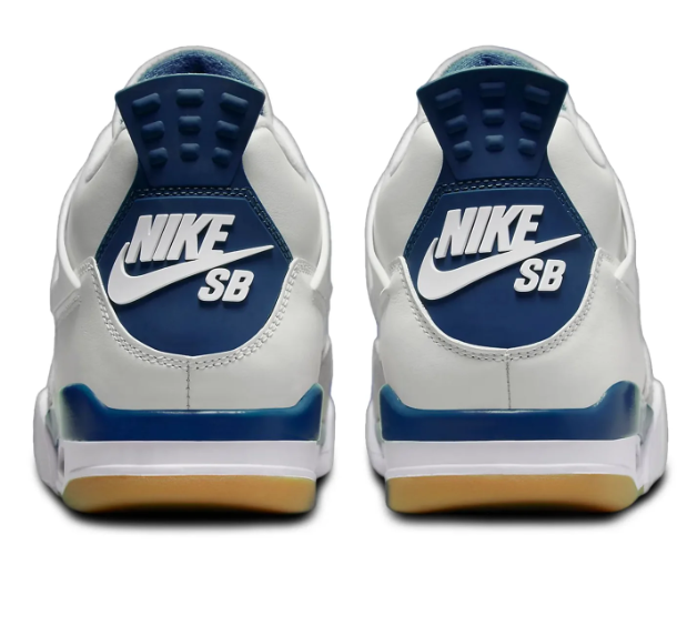 Nike SB x Air Jordan 4 White/Navy | Navy Junction