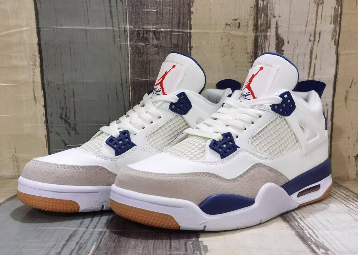 Air Jordan 4 Retro Off-White/Blue | Porcelain Current