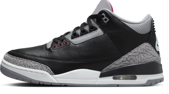 Air Jordan 3 OG 'Black Cement' (2024) | Monochrome Ledger DN3707-010