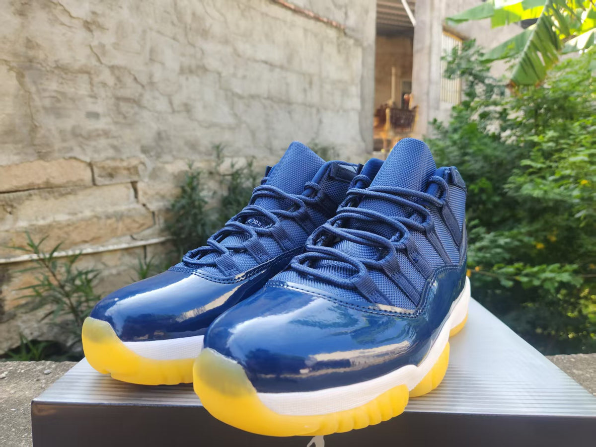 Air Jordan 11 Dark Blue/Yellow | Midnight Beacon