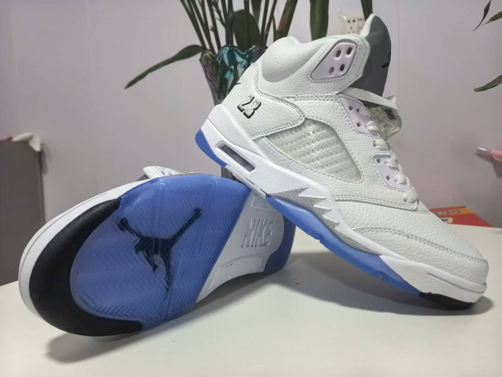 Air Jordan 5 Retro White/Metallic Silver | Silver Daybreak