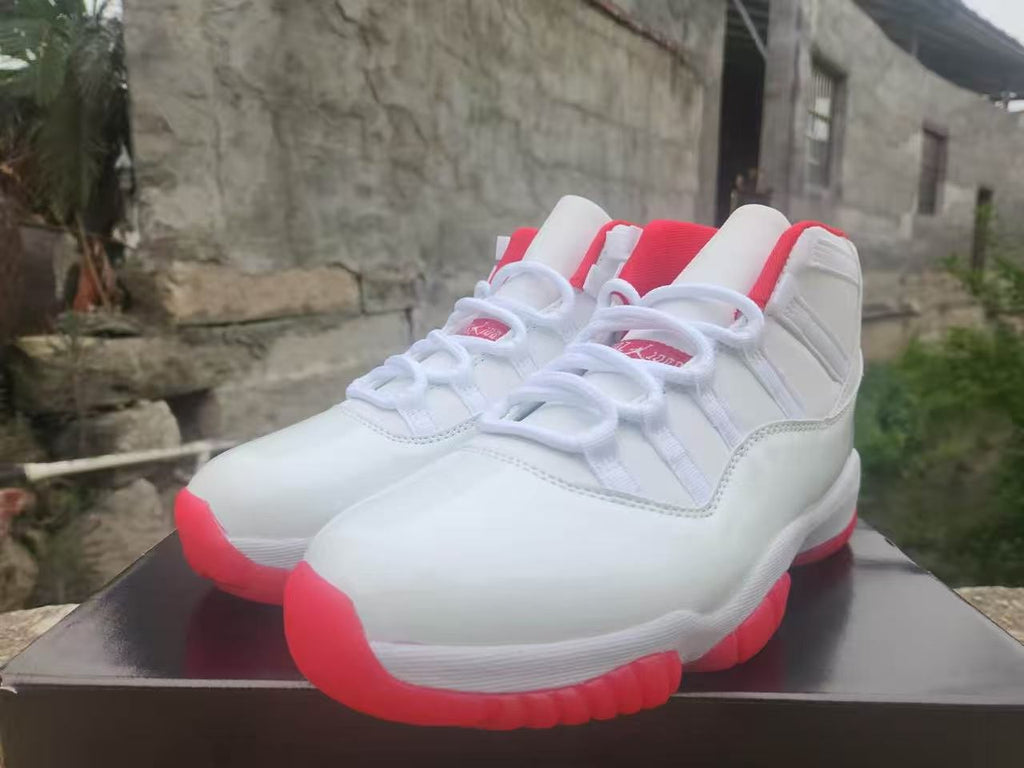 Air Jordan 11 White/Red | Crimson Daybreak