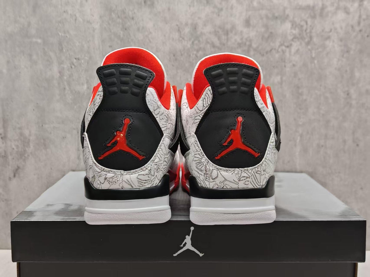 Air Jordan 4 White Laser | Prism Script
