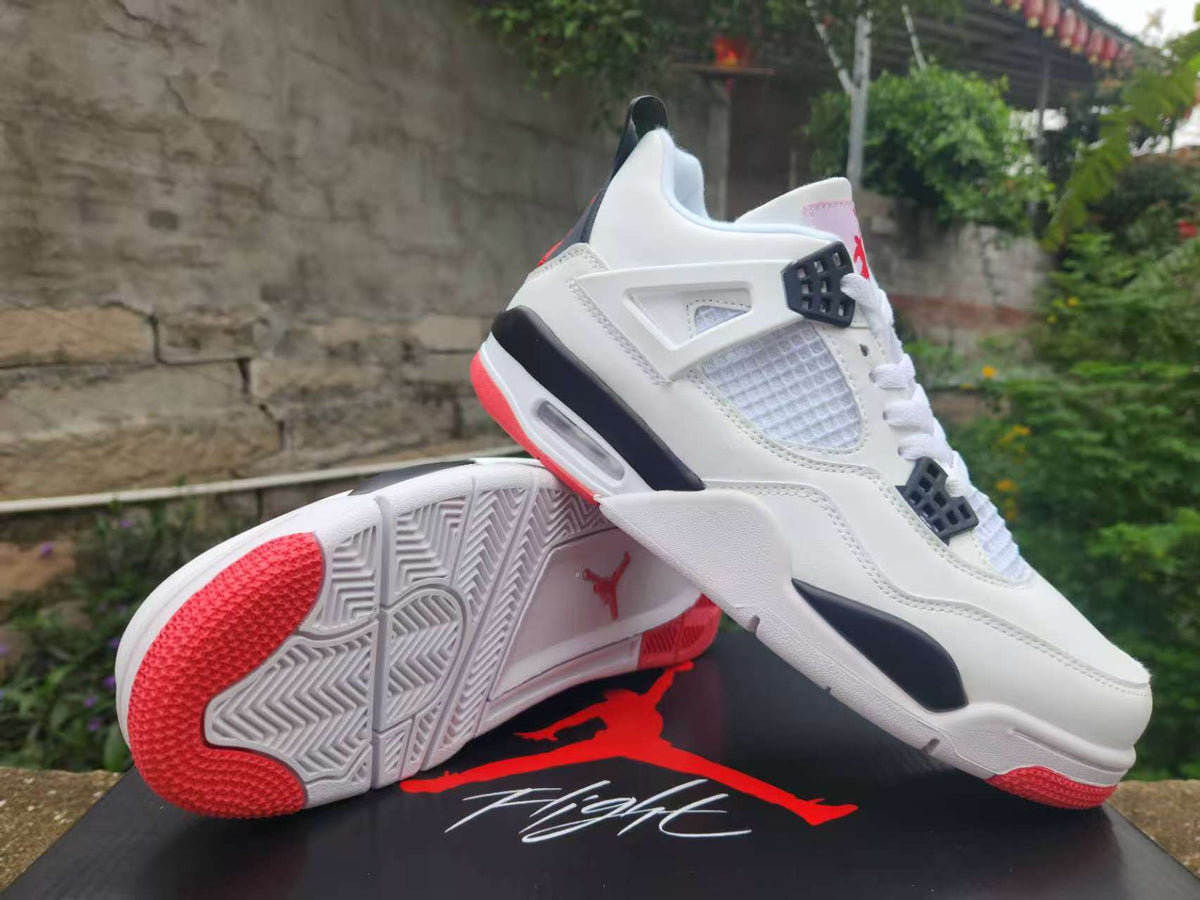 Air Jordan 4 Retro White/Red | Vermilion Balance