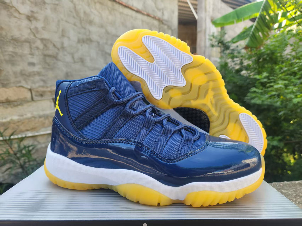 Air Jordan 11 Dark Blue/Yellow | Midnight Beacon