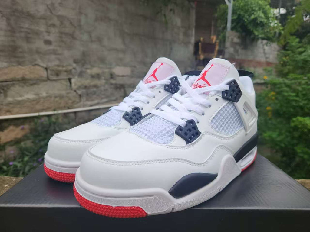 Air Jordan 4 Retro White/Red | Vermilion Balance