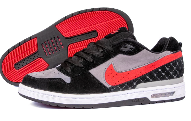 Nike SB Paul Rodriguez Zoom Air Low 'Black Varsity Red Flint Grey' | Curbside Cadence | SALE
