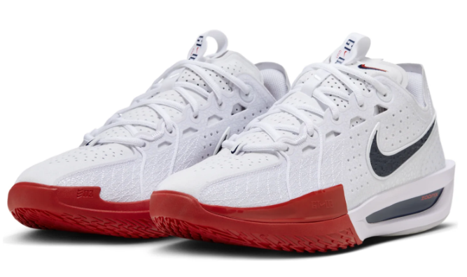 Nike Air Zoom GT Cut 3 EP White/Black/Red | Accent Tempo