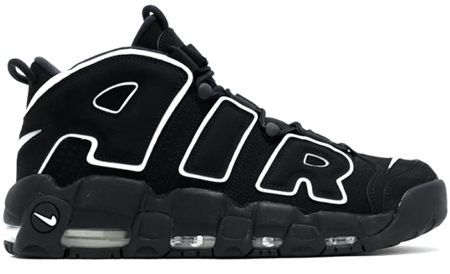 Nike Air More Uptempo Black/White | Graphic Resolve