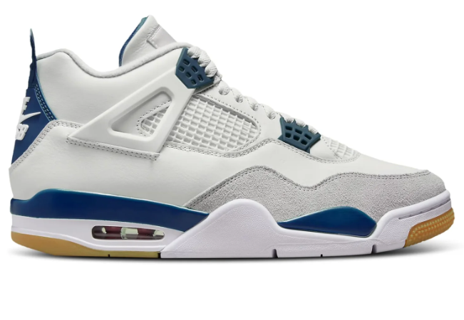 Nike SB x Air Jordan 4 White/Navy | Navy Junction
