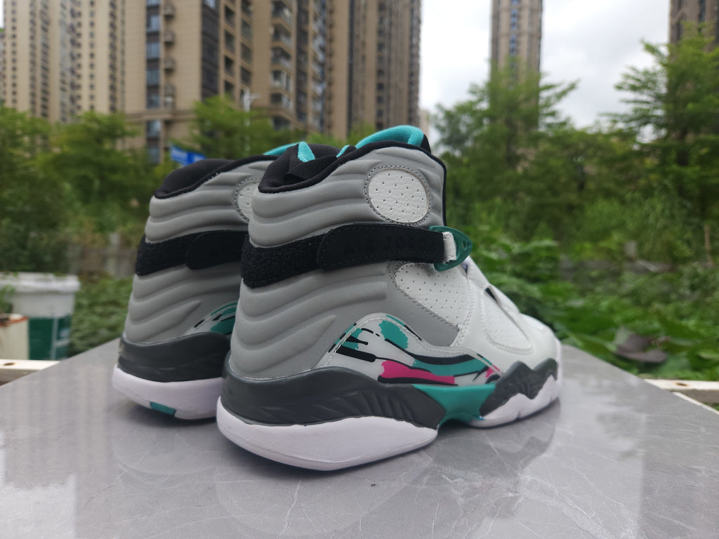 Air Jordan 8 Retro White/Grey/Green | Garden Geometry