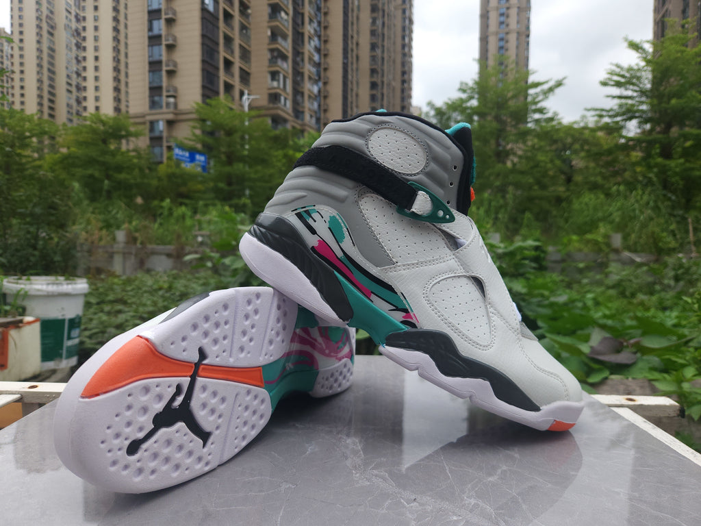 Air Jordan 8 Retro White/Grey/Green | Garden Geometry