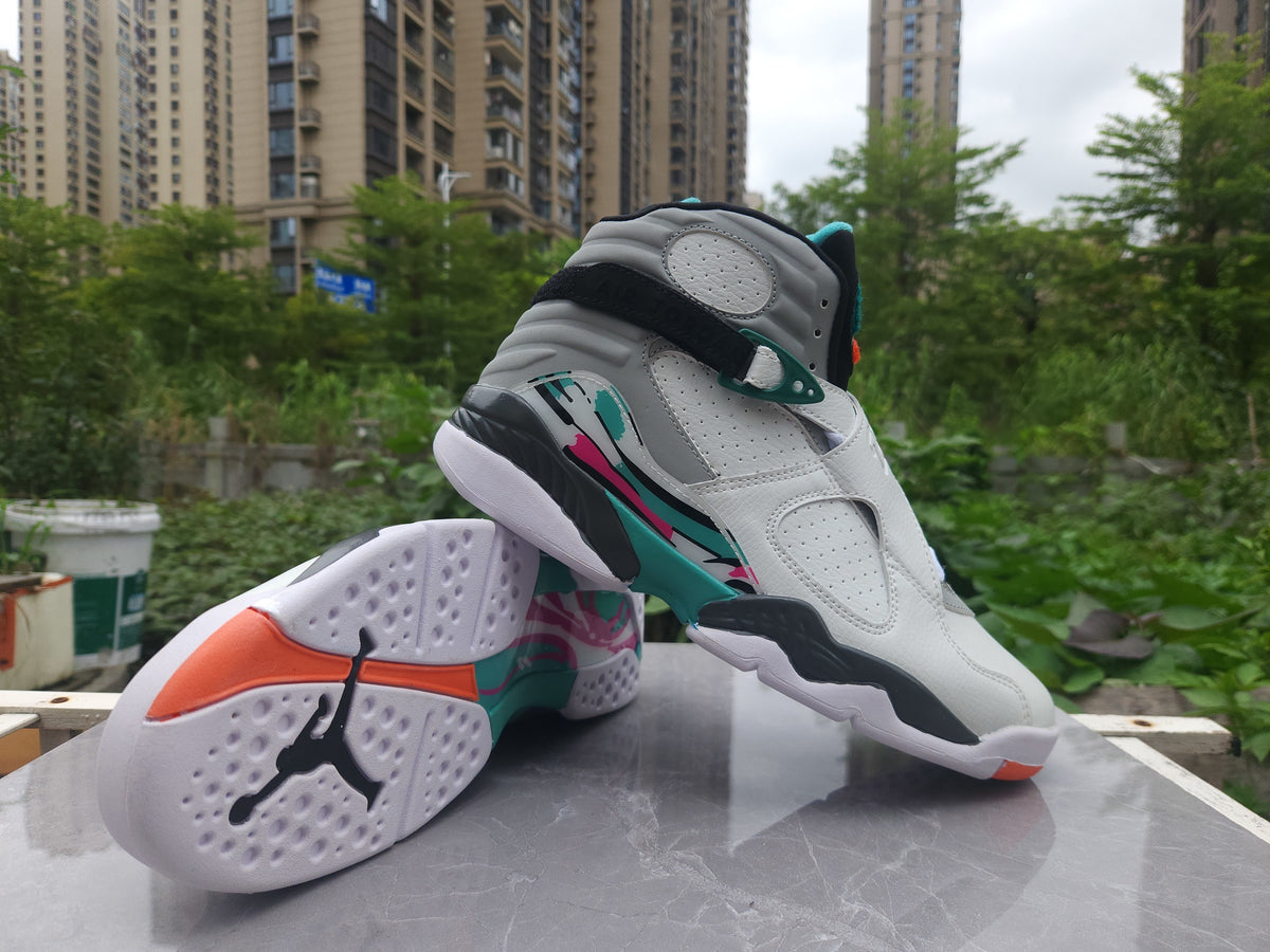 Air Jordan 8 Retro White/Grey/Green | Garden Geometry