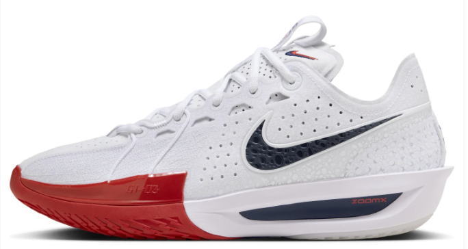 Nike Air Zoom GT Cut 3 EP White/Black/Red | Accent Tempo