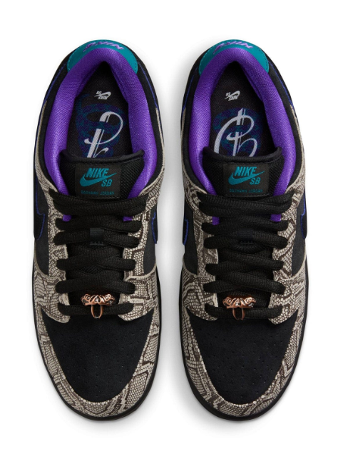 Nike SB Dunk Low Dashawn Jordan 'Snake Skin Black Fierce Purple' | Afterdark Coil