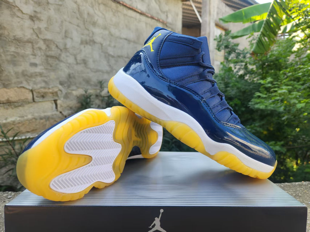 Air Jordan 11 Dark Blue/Yellow | Midnight Beacon