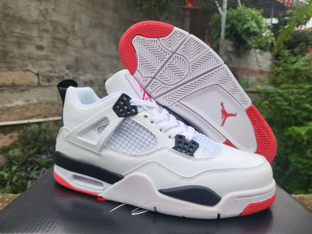 Air Jordan 4 Retro White/Red | Vermilion Balance