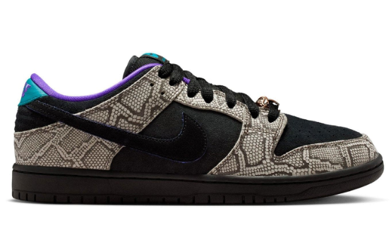 Nike SB Dunk Low Dashawn Jordan 'Snake Skin Black Fierce Purple' | Afterdark Coil