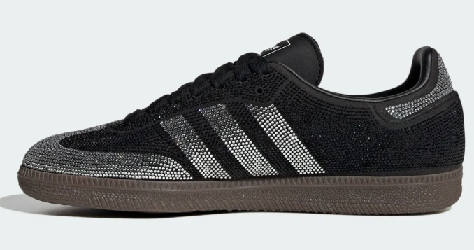 adidas Samba OG Rhinestone Women's 'Black Silver' | Nocturne Spark